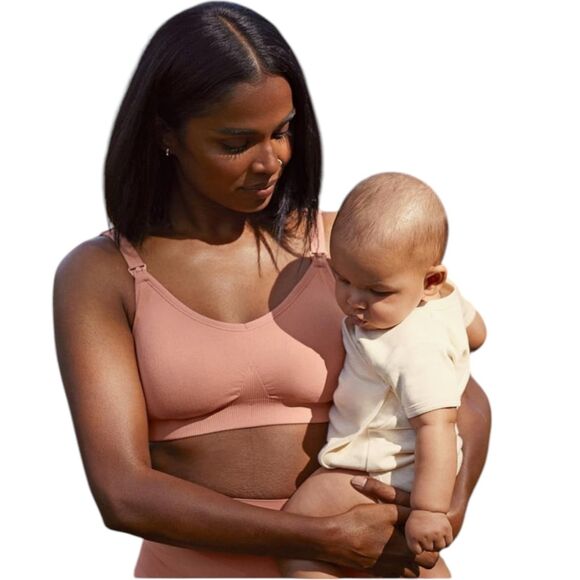 NWT Knix Blissfit Leakproof Nursing Bra Pink Ginger Women's Size Small - Picture 1 of 5